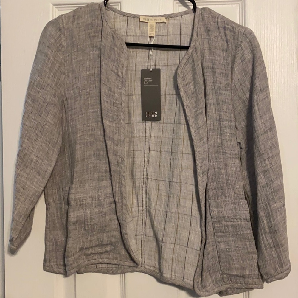 Eileen Fisher 3/4 Linen Cardigan